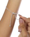 Snoopy Adjustable Silver Lariat Charm Bracelet