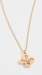 Tory Burch Kira Clover Pendant Necklace in Gold