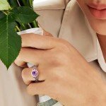 Purple Sterling Silver Celtic Knot Engagement Ring