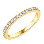 Gold Moissanite Eternity Ring for Women