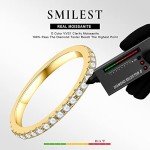 Gold Moissanite Eternity Ring for Women