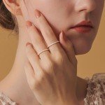 Gold Moissanite Eternity Ring for Women