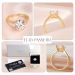 Elegant 1CT Round Moissanite Engagement Ring for Women