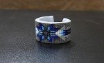Adjustable Grey Star Beaded Cuff Bracelet