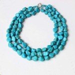 Chunky Blue Turquoise Multi-Beaded Statement Necklace