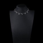 Lucky Star Pendant Choker Necklace in Silver