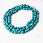 Chunky Blue Turquoise Multi-Beaded Statement Necklace