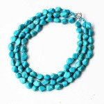 Chunky Blue Turquoise Multi-Beaded Statement Necklace