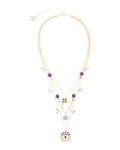 Betsey Johnson Evil Eye Layered Necklace in Gold