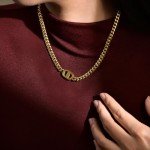 18K Gold Plated Initial Choker Necklace - Double D