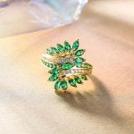Flower Cocktail Ring with Opal & Gemstones