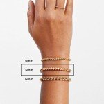 Personalized Gold Initial Pisa Stretch Bracelet - Letter M