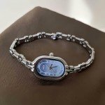 Vintage Gold Oval Bracelet Watch for Women