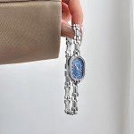 Vintage Gold Oval Bracelet Watch for Women