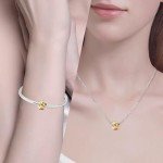 Golden Heart Clip Safety Chain with Dangle Pendant