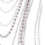 Chic Rhinestone Layered Necklace in Silver