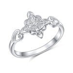 Celtic Knot Heart Sterling Silver Stackable Ring