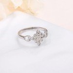 Celtic Knot Heart Sterling Silver Stackable Ring