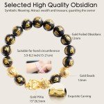24k Gold Plated PiXiu Bracelet for Good Luck