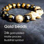 24k Gold Plated PiXiu Bracelet for Good Luck