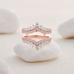 Rose Gold Cubic Zirconia Double Ring Enhancer