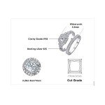 Elegant 14K Gold Plated Wedding and Engagement Ring Set