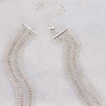 Chic Rhinestone Layered Necklace in Silver