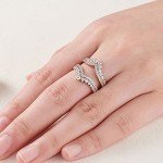 Rose Gold Cubic Zirconia Double Ring Enhancer
