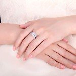 Elegant 14K Gold Plated Wedding and Engagement Ring Set