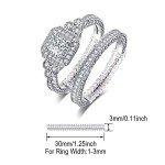 Elegant 14K Gold Plated Wedding and Engagement Ring Set