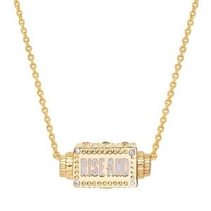 Rise and Shine Spinner Necklace - Gold & CZ