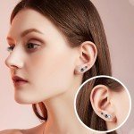 Sterling Silver Pet Paw Climber Earrings for Her