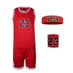 Boys Basketball Jersey Set with Headband & Wristband