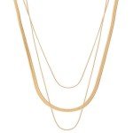 Elegant 18k Gold Plated Layered Necklaces for Women