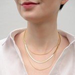 Elegant 18k Gold Plated Layered Necklaces for Women