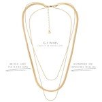 Elegant 18k Gold Plated Layered Necklaces for Women