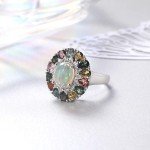 Stunning Flower Gemstone Cocktail Ring in Gold