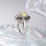 Stunning Flower Gemstone Cocktail Ring in Gold