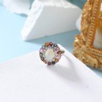 Stunning Flower Gemstone Cocktail Ring in Gold