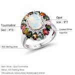 Stunning Flower Gemstone Cocktail Ring in Gold