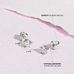 Sterling Silver 4mm Kids Stud Earrings for Girls
