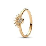 PANDORA Gold-Plated Celestial Sparkling Sun Ring