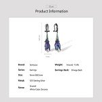 Purple Tulip Drop Earrings in Sterling Silver