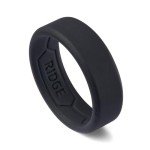 Men's Silicone Wedding Band with Beveled Edge