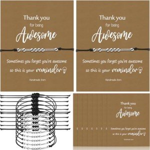 Morse Code Bracelets with Thank You Cards