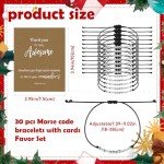 Morse Code Bracelets with Thank You Cards