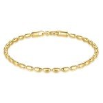 14K Gold Dainty Bead Charm Bracelet for All