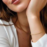 14K Gold Dainty Bead Charm Bracelet for All