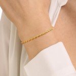 14K Gold Dainty Bead Charm Bracelet for All