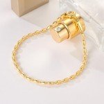 14K Gold Dainty Bead Charm Bracelet for All